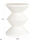 Bloomstone White Lime Plaster Round End Table