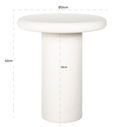 Bloomstone White Lime Plaster Round Side Table