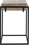 Calloway Champagne Gold Square Side Table