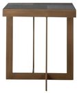 Cambon Dark Oak and Brass Square Side Table