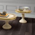 Aida Lamp Table - Oval - Ivory