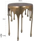 Carly Brushed Gold Round Side Table