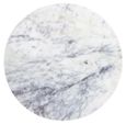 Celine Gold and White Marble Round Side Table