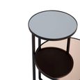 Cercle Side Table - 2 Tier - Round - Smoked Mirror