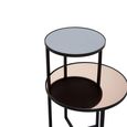 Cercle Side Table - 2 Tier - Round - Smoked Mirror