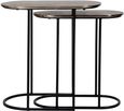Chandon Set of 2 Champagne Gold Oval Side Tables