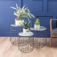Clearance - Set of 3 Quinn Grey Metal Round Nest of Tables thumbnail