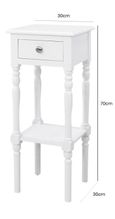 Delta Telephone Table - 1 Drawer - White