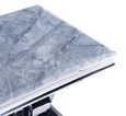 Dolce Lamp Table - Square - Grey Marble & Chrome