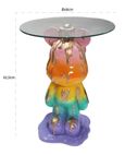 Ebba Glass Multi Colour Round End Table