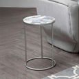 Inventivo Side Table - Blue Marble with Round Agate