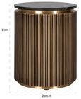 Ironville Brass Ribbed Round Side Table