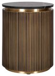 Ironville Brass Ribbed Round Side Table