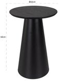 Jazz Black Round Side Table