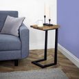 Jersey Side Table - Square Industrial Style - Oak