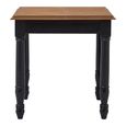 Loire Side Table - Square - Black and Oak