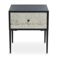 Luxor Side Table - Square - Black and Grey with 1 Drawer