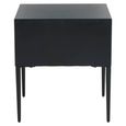 Luxor Side Table - Square - Black and Grey with 1 Drawer
