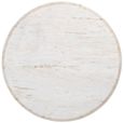 Mayfield White Marble Top Round Side Table - Dark Wood Fluted Base