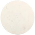 Misty White Marble Round Side Table