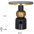 Mose Gold and Black Large Round Side Table