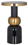 Mose Gold and Black Round Side Table