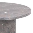Naxos Side Table - Round - Brown Marron Marble