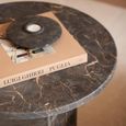 Naxos Side Table - Round - Brown Marron Marble