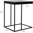 Oakura Black Oak Sofa Side Table