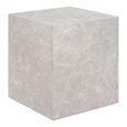 Prague Side Table - Square - Beige Marble Effect