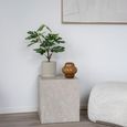 Prague Side Table - Square - Beige Marble Effect