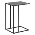 Seaford Side Table - Black Melamine and Metal
