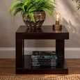 Brown Mahogany Square Side Table thumbnail