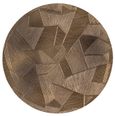 Tulum Set of 2 Brushed Gold Round End Tables