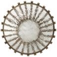 Volante Glass and Gold Round Side Table