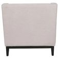 Theodore Armchair - Ivory Fabric - Buttoned