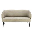 Coco Sofa - 2 Seater - Curved Back - Beige - Fabric
