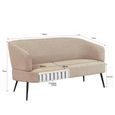 Coco Sofa - 2 Seater - Curved Back - Blossom - Fabric