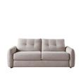 Athens Sofa Bed - Beige Fabric - 3 Seater - Pull Out
