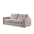 Athens Sofa Bed - Beige Fabric - 3 Seater - Pull Out