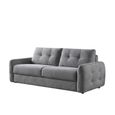 Athens Sofa Bed - Grey Fabric - 3 Seater - Pull Out