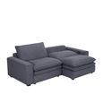 Florence Cloud Electric Recliner Sofa Bed - Grey Fabric - 2 Seater - Pull Out