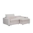 Florence Cloud Electric Recliner Sofa Bed - Beige Fabric - 2 Seater - Pull Out