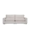 Florence Cloud Electric Recliner Sofa Bed - Beige Fabric - 2 Seater - Pull Out