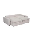 Florence Cloud Electric Recliner Sofa Bed - Beige Fabric - 2 Seater - Pull Out