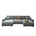 Luma U Shape Corner Sofa Bed - Grey Fabric