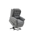 Sienna Rise Recliner Armchair - Grey Fabric