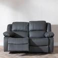 Clearance - London Electric Recliner Sofa - 2 Seater - Grey Leather