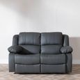 Clearance - London Electric Recliner Sofa - 2 Seater - Grey Leather