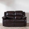 Clearance - London Electric Recliner Sofa - 2 Seater - Burgundy Leather